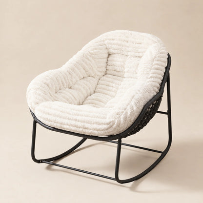 Living room rocking chair with metal frame
