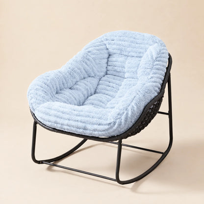 Living room rocking chair with metal frame