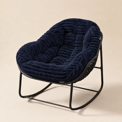 Living room rocking chair with metal frame