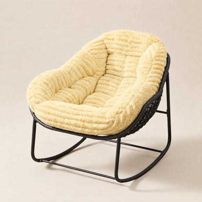 Living room rocking chair with metal frame