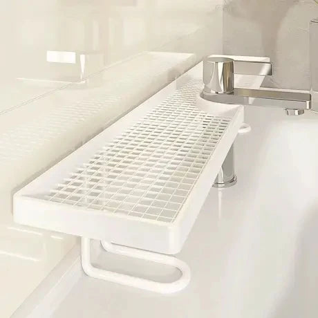 No-Drill Carbon Steel Bathroom Organizer
