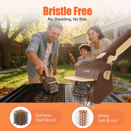 Cordless Electric Grill Cleaner Set